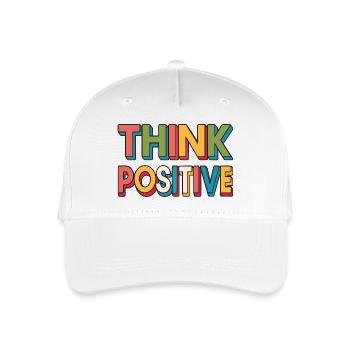 Denken Sie an Positive Retro Rainbow - Kinder Bio Basecap - Weiß - Vorne