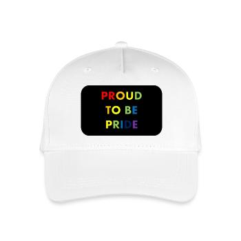 Proud to Be Pride Regenbogen - Kinder Bio Basecap - Weiß - Vorne