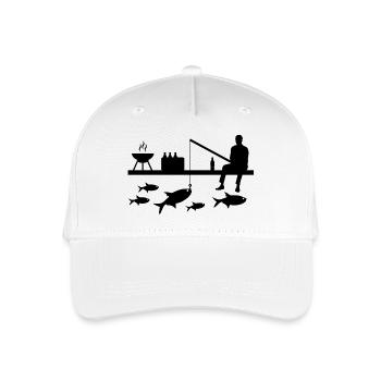 Angeln - Kinder Bio Basecap - Weiß - Vorne