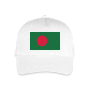 Flagge von Bangladesch - Kinder Bio Basecap - Weiß - Vorne