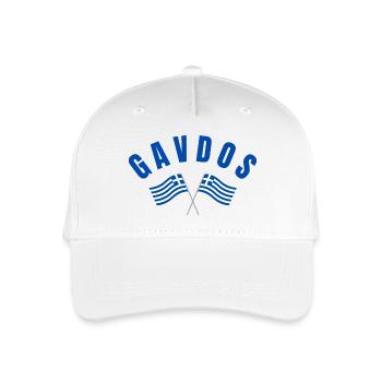 Gavdos griechische Flaggen überschritten – Inselstolz - Kinder Bio Basecap - Weiß - Vorne