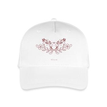 Feminine florale Line Art Bloom - Kinder Bio Basecap - Weiß - Vorne