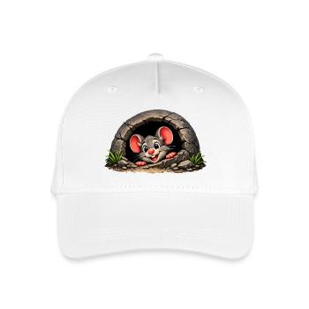 Petite souris sortie du trou - Casquette de baseball bio Enfant - blanc - Devant