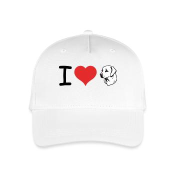 I love Labrador Retriever - Pet Design - Kinder Bio Basecap - Weiß - Vorne