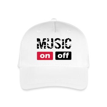 music - Organic Kids’ Baseball Cap - white - Front