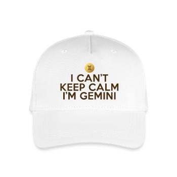 Sternzeichen Zwilling / Zodiac Gemini - Kinder Bio Basecap - Weiß - Vorne