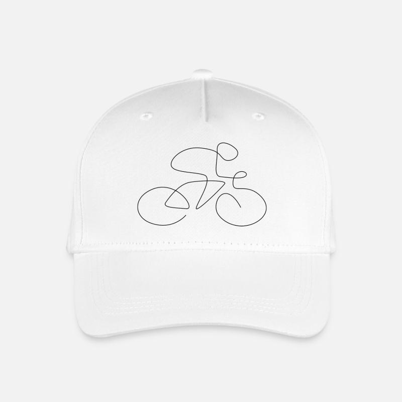 Bicycle one line - Organic Kids’ Baseball Cap - white
