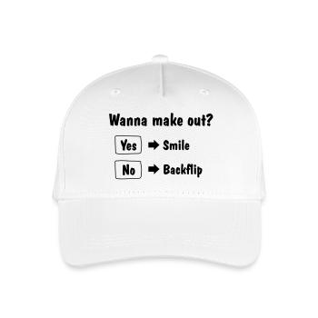 Wanna make out - Organic Kids’ Baseball Cap - white - Front