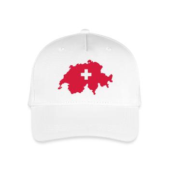 Schweiz - Kinder Bio Basecap - Weiß - Vorne