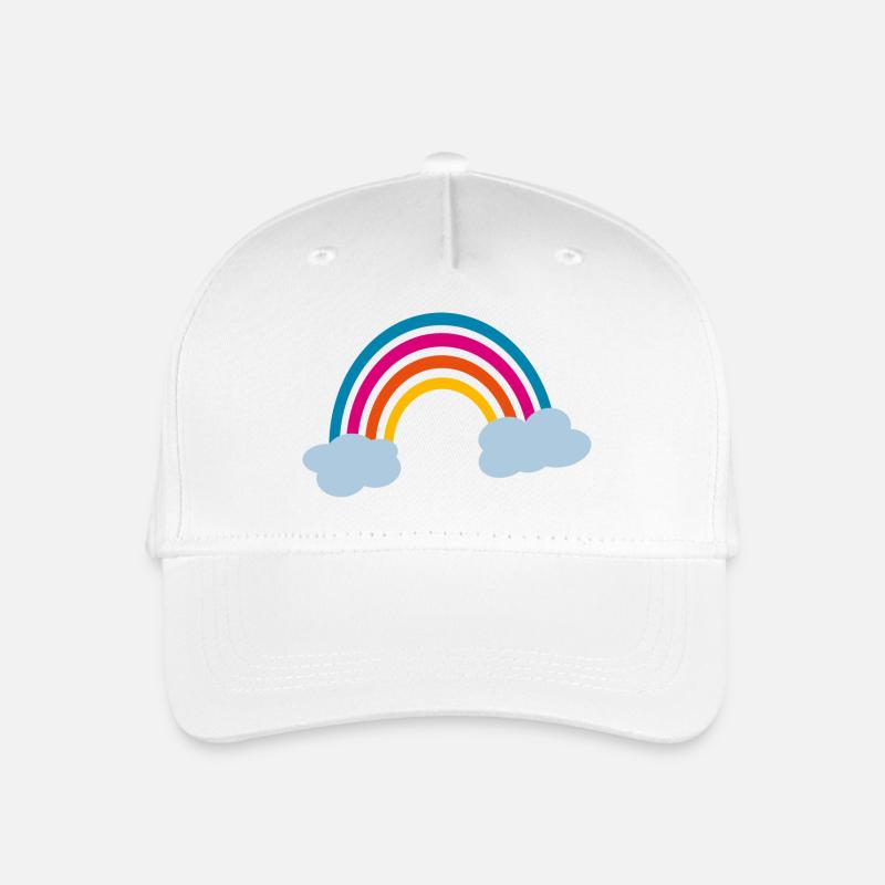 REGENBOGEN - Kinder Bio Basecap - Weiß
