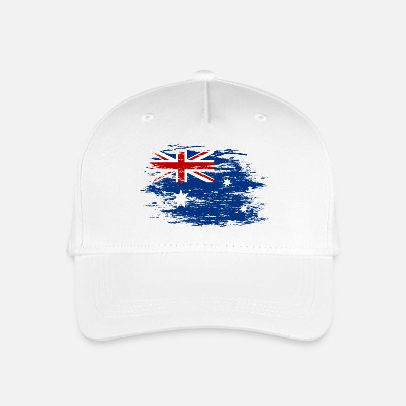 Australien Flagge used - Kinder Bio Basecap - Weiß