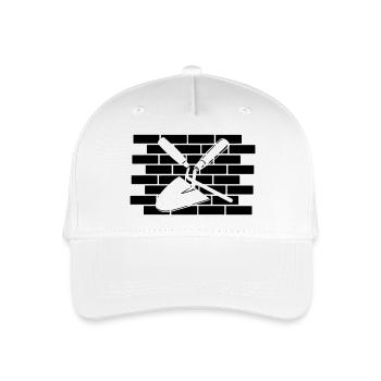 Découpe du clou et de la truelle - Casquette de baseball bio Enfant - blanc - Devant