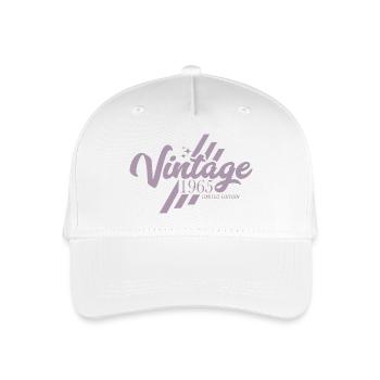 Birthday Vintage Retro 1965 - Organic Kids’ Baseball Cap - white - Front