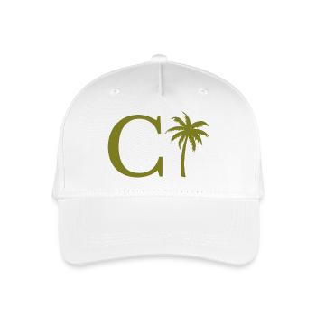 Buchstabe c grün Palme - Kinder Bio Basecap - Weiß - Vorne