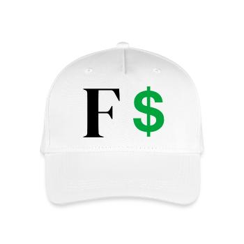 Buchstabe f Dollar - Kinder Bio Basecap - Weiß - Vorne