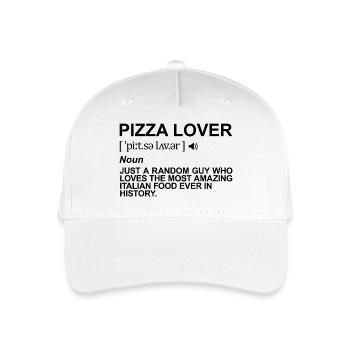 Pizza Lover Meaning - Organic Kids’ Baseball Cap - white - Front