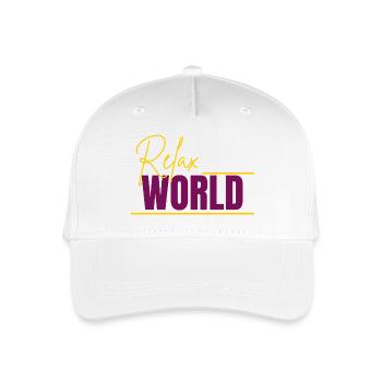 Relax-Welt - Kinder Bio Basecap - Weiß - Vorne