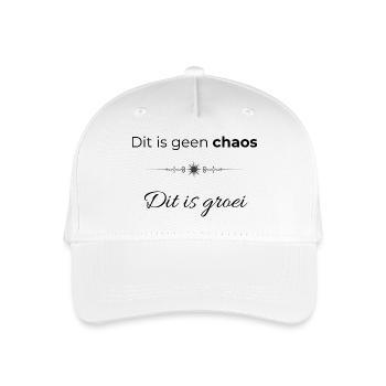 Powerful Quote | This is not Chaos This is Growth - Organic Kids’ Baseball Cap - white - Front
