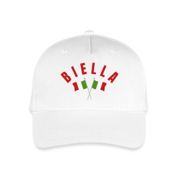 Biella Italienische Flaggen - Kinder Bio Basecap - Weiß - Vorne