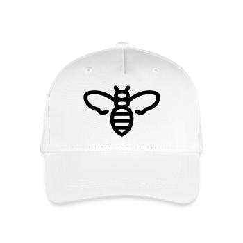 Biene - Kinder Bio Basecap - Weiß - Vorne