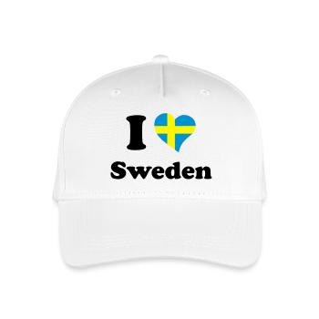I love Sweden - J'aime la Suède - Casquette de baseball bio Enfant - blanc - Devant