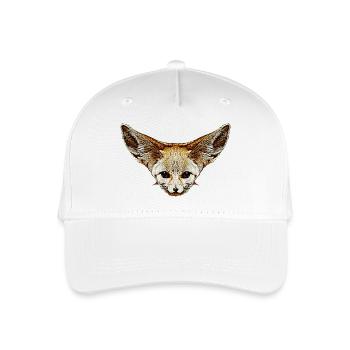 fuchskleidung mädchen, Wüstenfuchs gesicht - Kinder Bio Basecap - Weiß - Vorne
