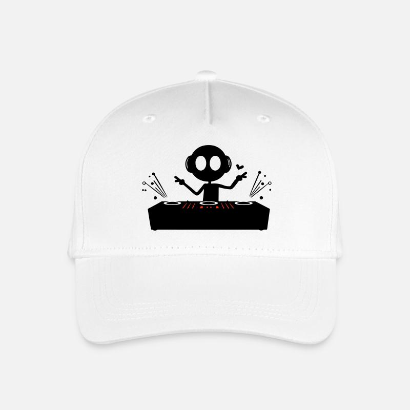 DJ Party Turntables - Kinder Bio Basecap - Weiß