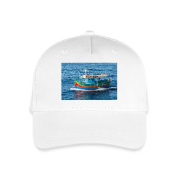 Malta traditional fisher boat Luzzu - Organic Kids’ Baseball Cap - white - Front