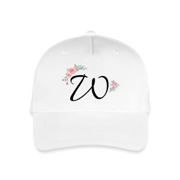 Lettre w fleurs - Casquette de baseball bio Enfant - blanc - Devant