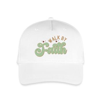 Walk by Faith - Kinder Bio Basecap - Weiß - Vorne