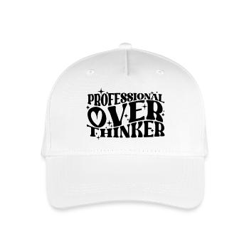 Professional Overthinker Witty Typography Humor - Organic Kids’ Baseball Cap - white - Front