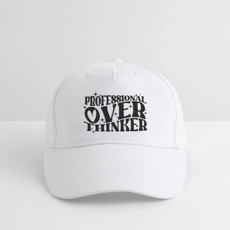 Professional Overthinker Witty Typography Humor Organic Kids’ Baseball Cap