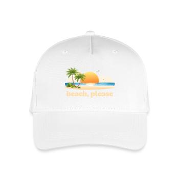 Strand, bitte - Kinder Bio Basecap - Weiß - Vorne