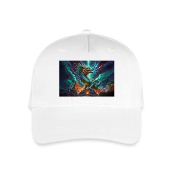 Quetzalcoatl, Aztekischer gefiederter Schlangengott der Mythologie - Kinder Bio Basecap - Weiß - Vorne