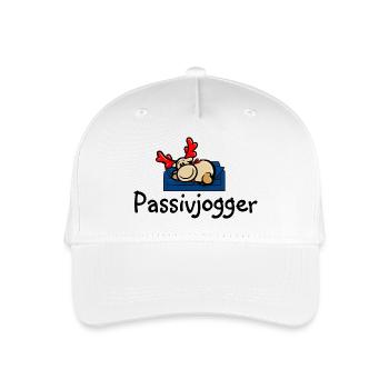 Reindeer Elmondo on the couch as a passive jogger - Organic Kids’ Baseball Cap - white - Front