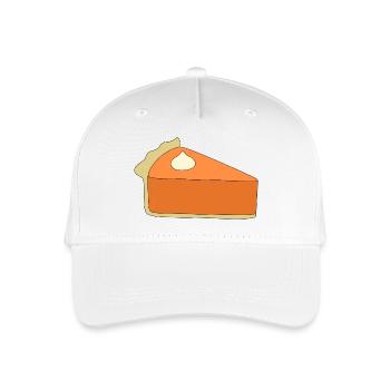 Kürbiskuchen Scheibe Illustration - Kinder Bio Basecap - Weiß - Vorne