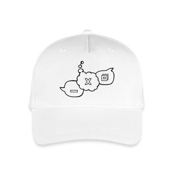 Computer speech bubbles - Organic Kids’ Baseball Cap - white - Front