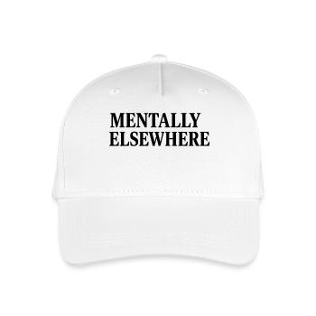 MENTALLY ELSEWHERE - Organic Kids’ Baseball Cap - white - Front