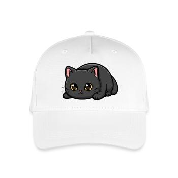 Chaton à moustaches de minuit - Casquette de baseball bio Enfant - blanc - Devant