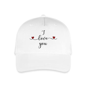Ich liebe Dich - Kinder Bio Basecap - Weiß - Vorne