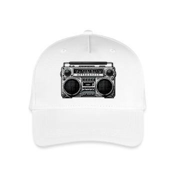Vintage Boombox Graphic - Organic Kids’ Baseball Cap - white - Front