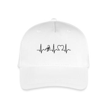 Scorpion - Dard empoisonné - Pouls - Courbe cardiaque - ECG - Casquette de baseball bio Enfant - blanc - Devant