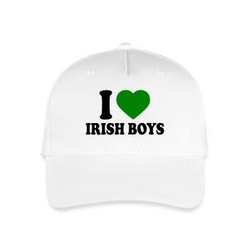 I love irish boys - Kinder Bio Basecap - Weiß - Vorne