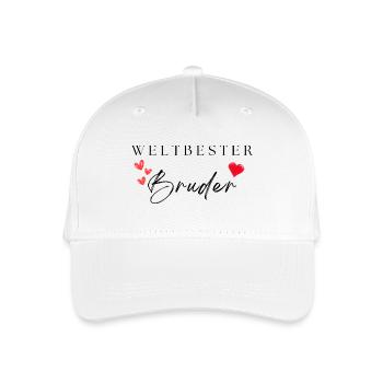 weltbester Bruder - Kinder Bio Basecap - Weiß - Vorne