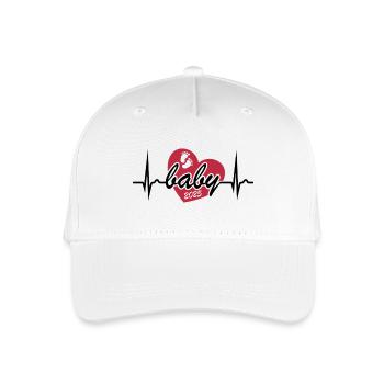 Courbe ECG - Courbe Cardiaque - Bébé 2025 - Enceinte - Casquette de baseball bio Enfant - blanc - Devant