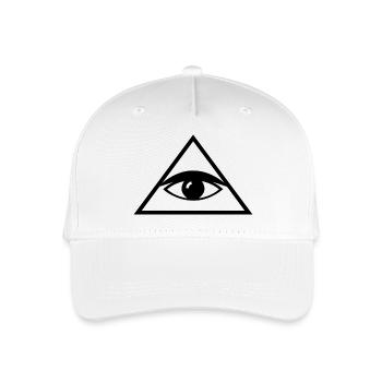 Illuminati Auge Geschenk Idee - Kinder Bio Basecap - Weiß - Vorne