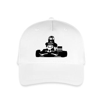 Kart fahren - Kinder Bio Basecap - Weiß - Vorne