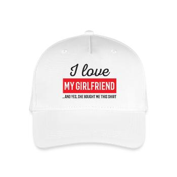 J'aime ma copine - Casquette de baseball bio Enfant - blanc - Devant
