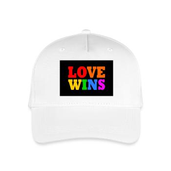 Love wins - Kinder Bio Basecap - Weiß - Vorne