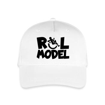 Jeder Rollstuhlfahrer ist ein Vorbild * - Kinder Bio Basecap - Weiß - Vorne